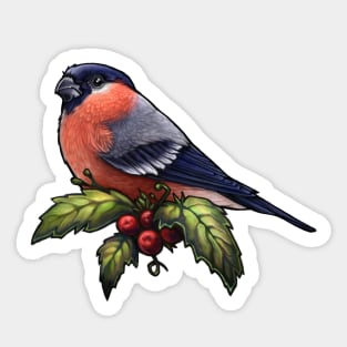 Holiday Bird Eurasian Bullfinch Sticker